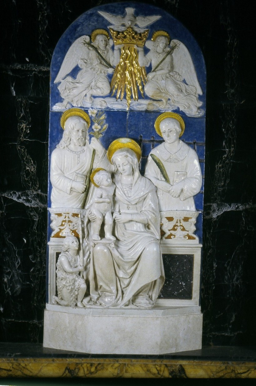 Madonna con Bambino e Santi (scultura, elemento d'insieme) - bottega italiana (prima metà sec. XX)