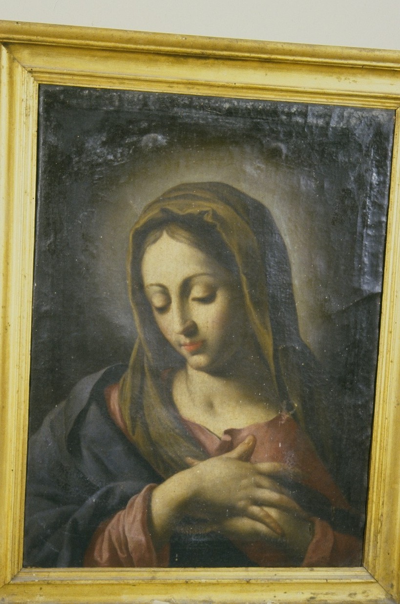 Madonna orante (dipinto, elemento d'insieme) - ambito toscano (seconda metà sec. XVII)