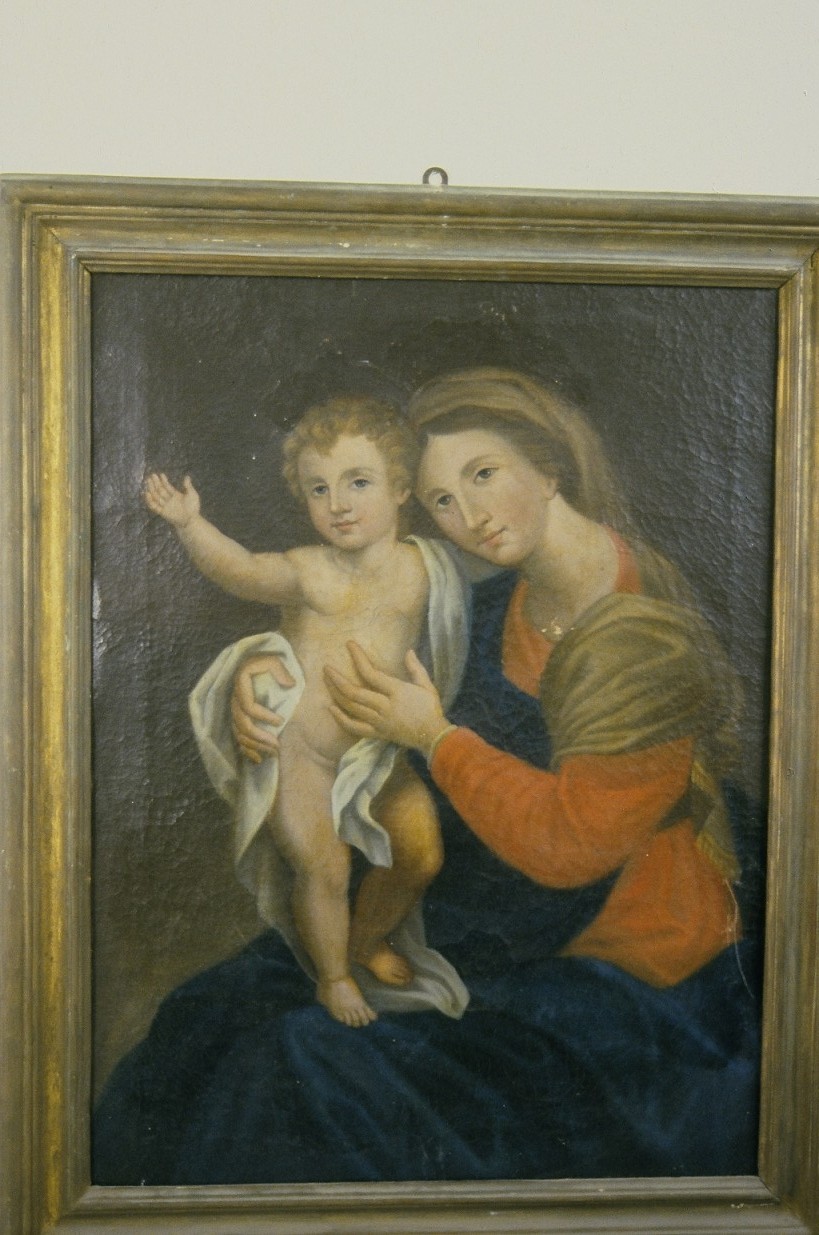 Madonna con Bambino (dipinto, elemento d'insieme) - ambito italiano (seconda metà sec. XVIII)