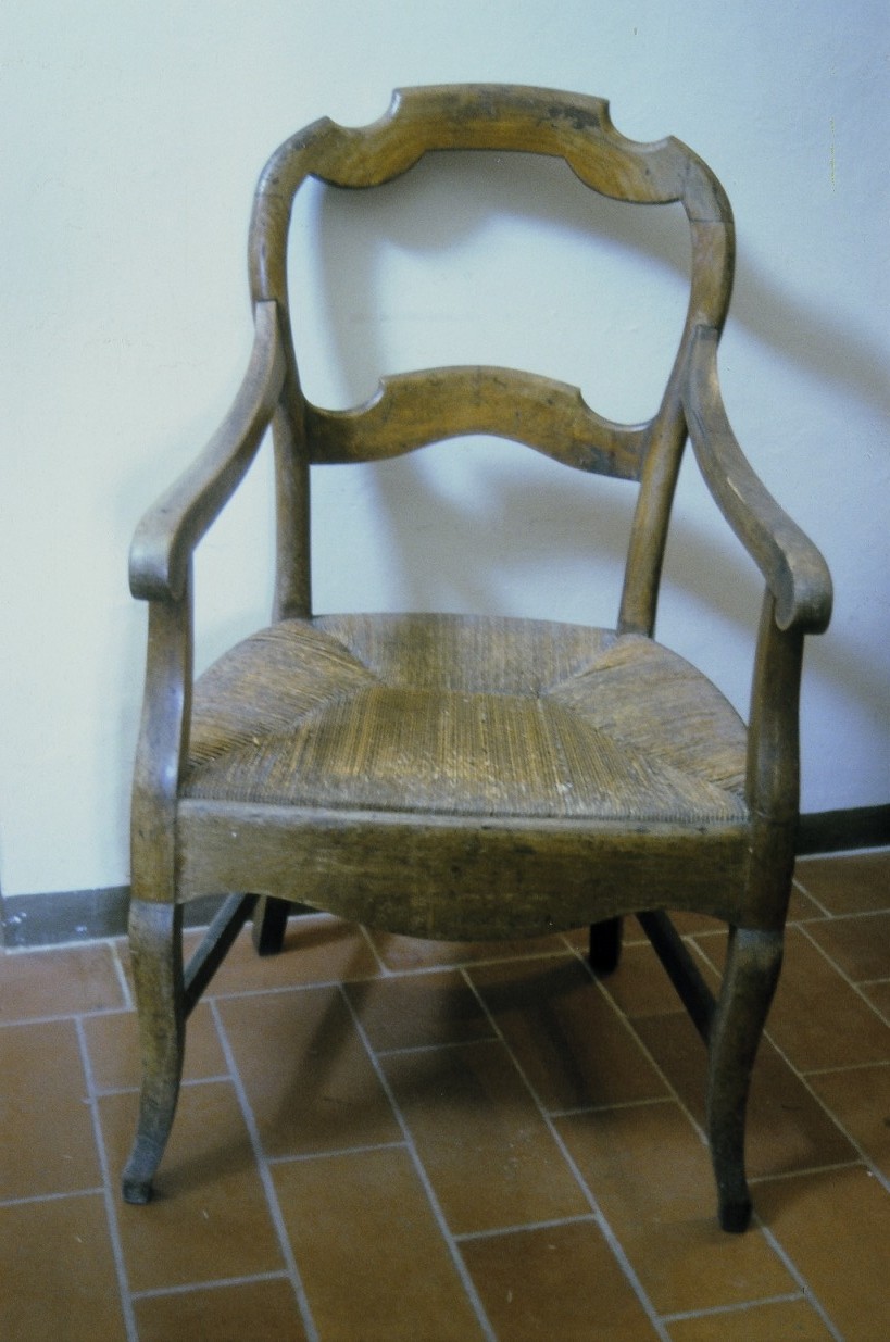 sedia - a braccioli - ambito italiano (metà sec. XIX)