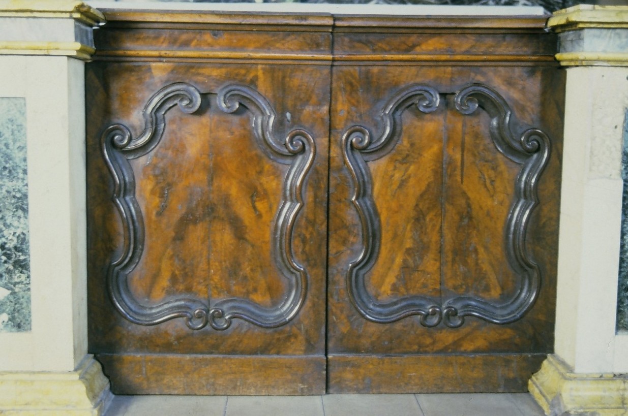 sportello, elemento d'insieme - bottega marchigiana (ultimo quarto sec. XVIII)