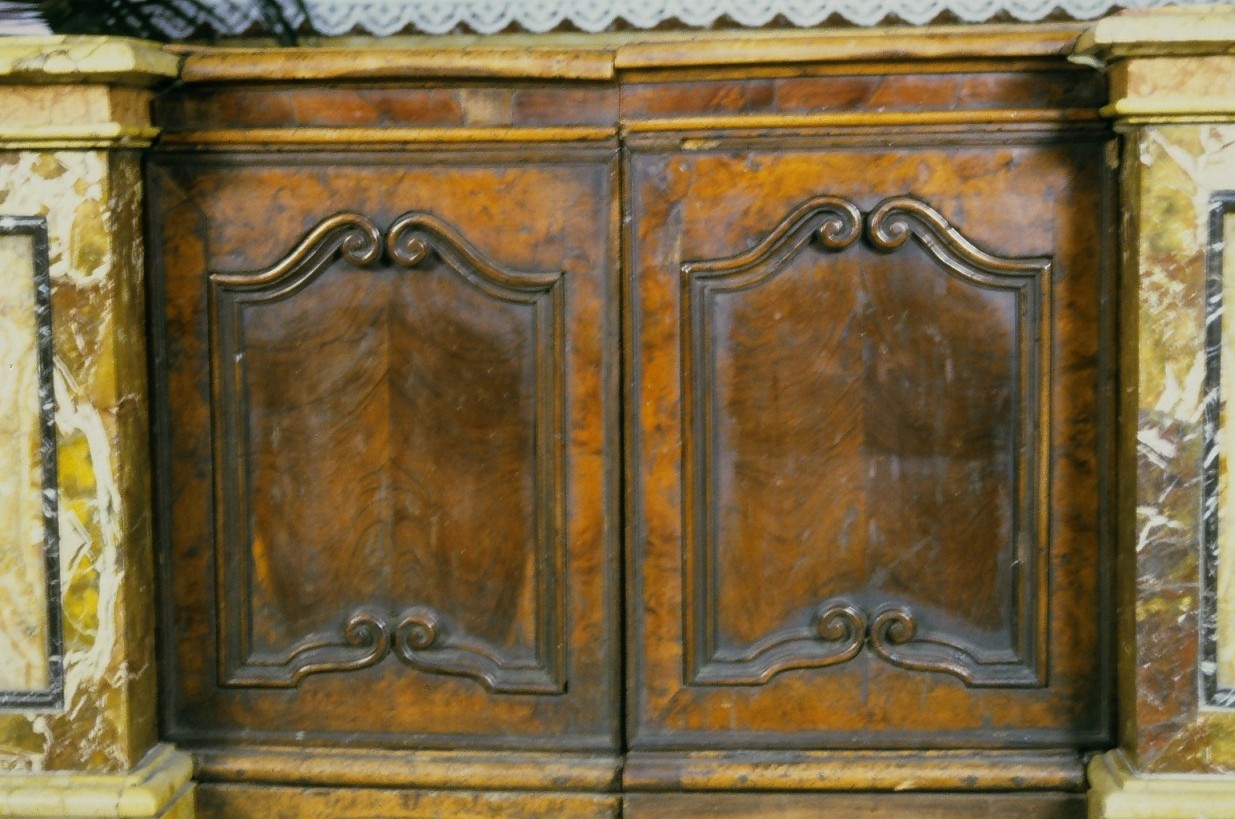 sportello, elemento d'insieme - bottega marchigiana (ultimo quarto sec. XVIII)