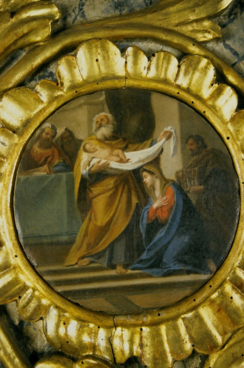 misteri del rosario: Presentazione al Tempio (dipinto, elemento d'insieme) - ambito marchigiano (seconda metà sec. XVIII)