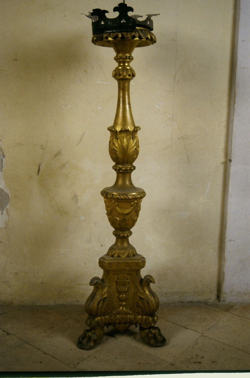 candeliere, serie - bottega marchigiana (fine/inizio secc. XVIII/ XIX)