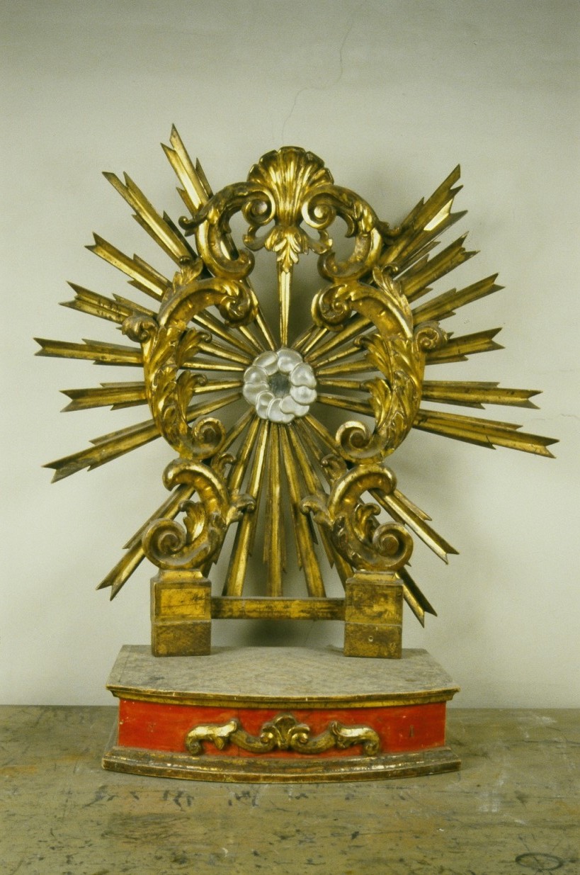 tronetto per esposizione eucaristica - bottega marchigiana (prima metà sec. XIX)