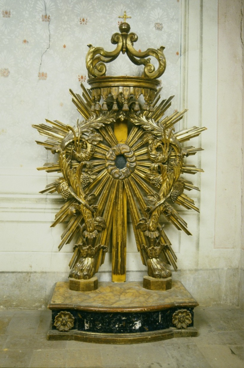 tronetto per esposizione eucaristica - bottega marchigiana (seconda metà sec. XIX)