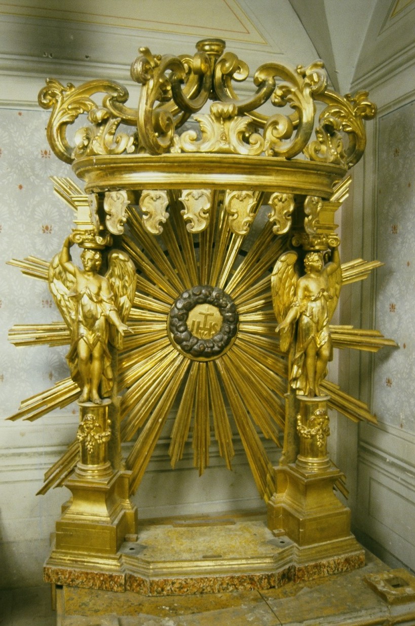 tronetto per esposizione eucaristica - bottega marchigiana (prima metà sec. XIX)