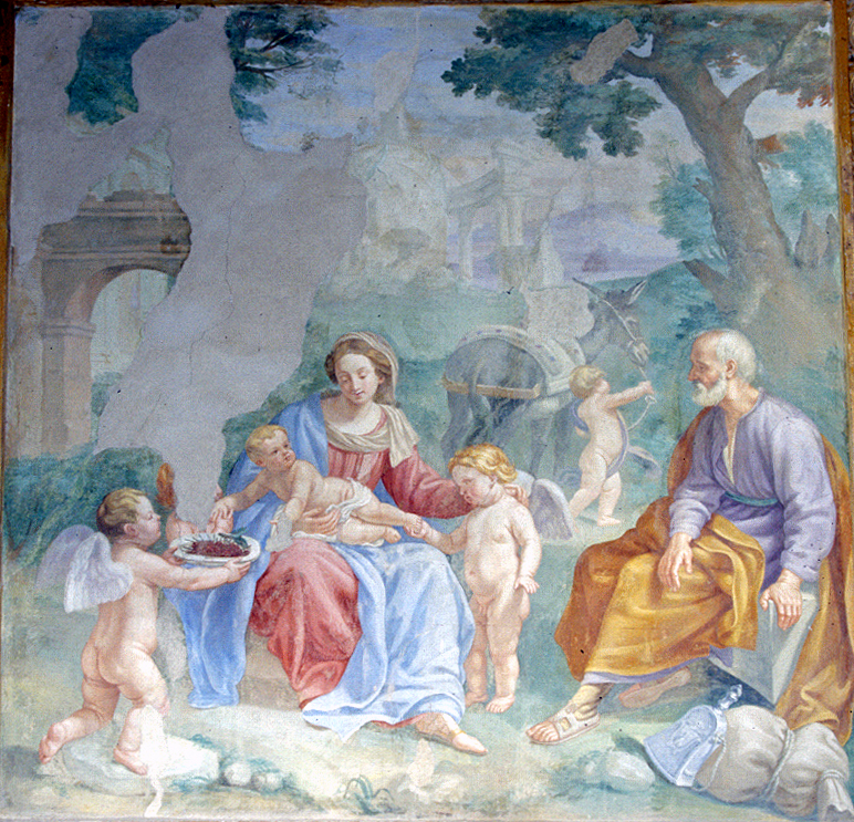 riposo durante il ritorno dall'Egitto (dipinto, ciclo) - ambito umbro (prima metà sec. XVII)