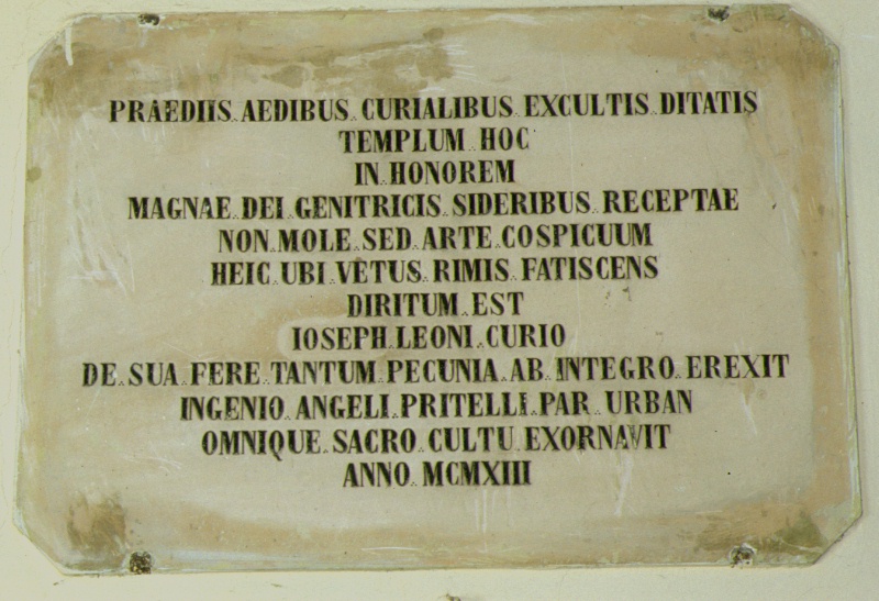 lapide - ambito marchigiano (sec. XX)