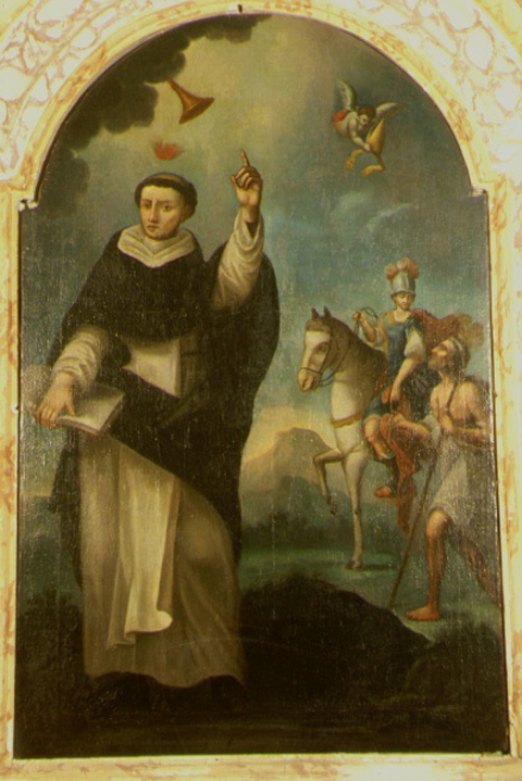 San Vincenzo Ferreri e San Martino (dipinto, elemento d'insieme) - ambito marchigiano (prima metà sec. XVIII)