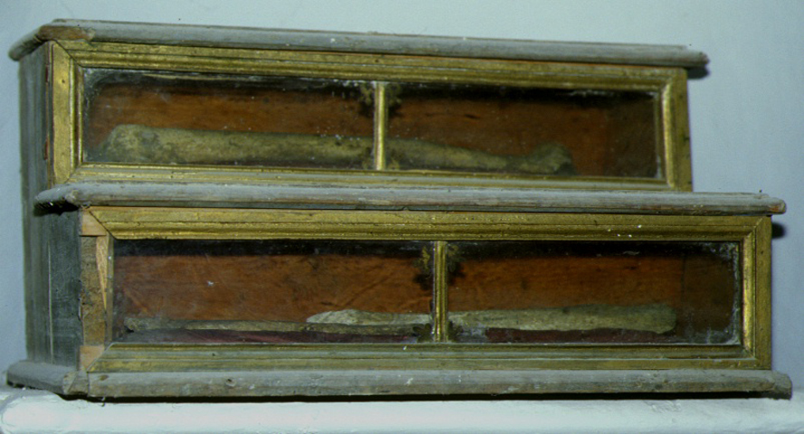 reliquiario, coppia - ambito marchigiano (sec. XIX)