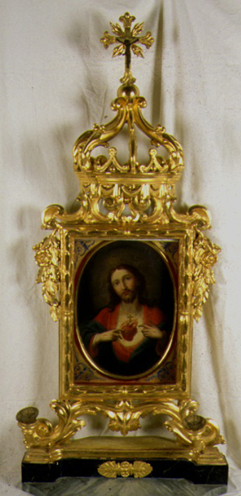 tronetto per esposizione eucaristica, elemento d'insieme - ambito marchigiano (sec. XIX)