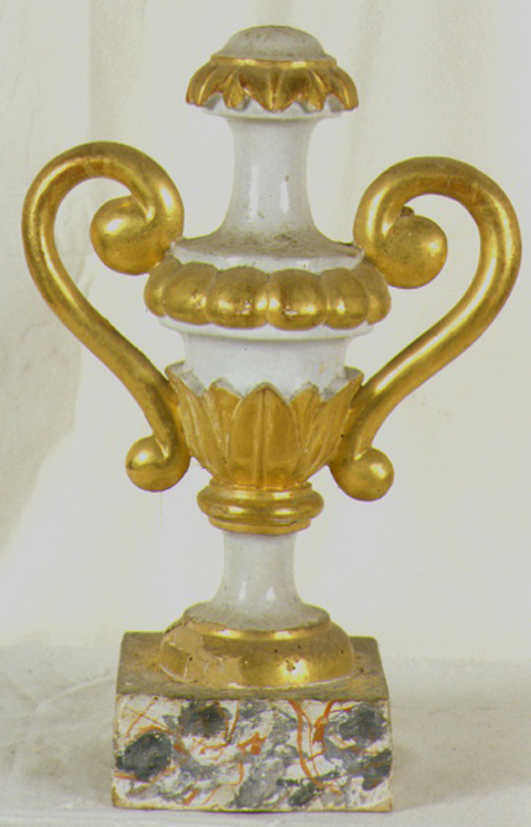 vaso d'altare con composizione floreale, serie - ambito marchigiano (sec. XIX)