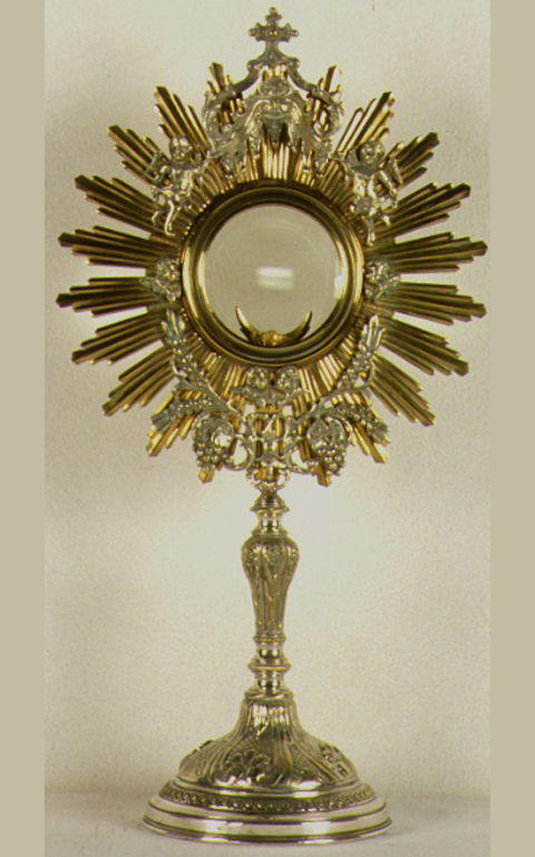 ostensorio - a raggiera - ambito marchigiano (prima metà sec. XX)