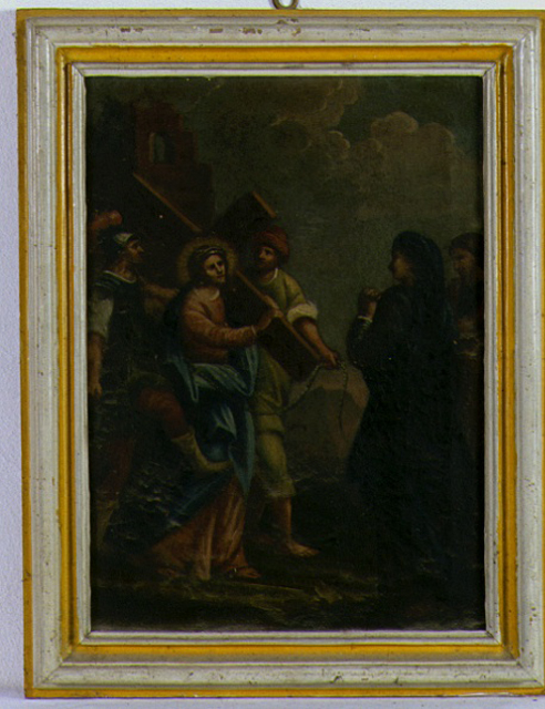 stazione IV: Gesù incontra la Madonna (Via Crucis, elemento d'insieme) - bottega marchigiana (sec. XIX)