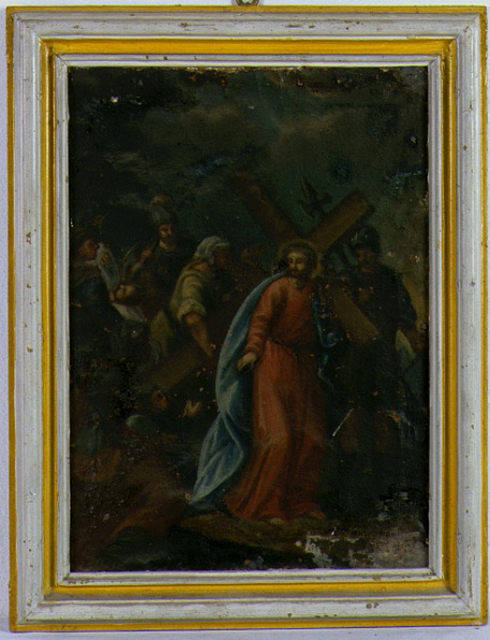 stazione VIII: Gesù consola le donne di Gerusalemme (Via Crucis, elemento d'insieme) - bottega marchigiana (sec. XIX)