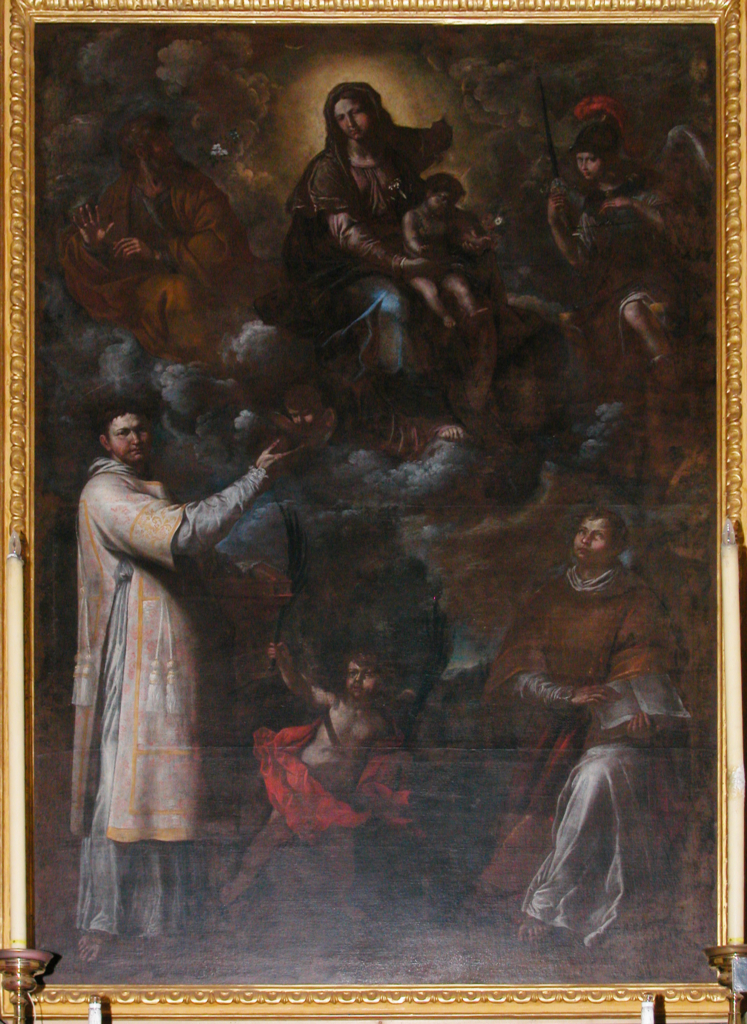 Madonna in gloria tra Santi martiri (dipinto) di Peruzzini Domenico (sec. XVII)