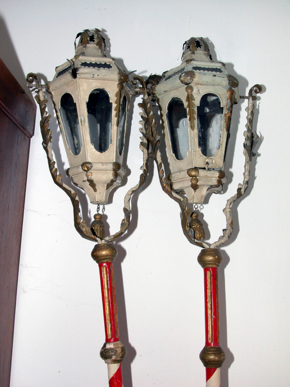 lanterna processionale, coppia - bottega marchigiana (sec. XIX)