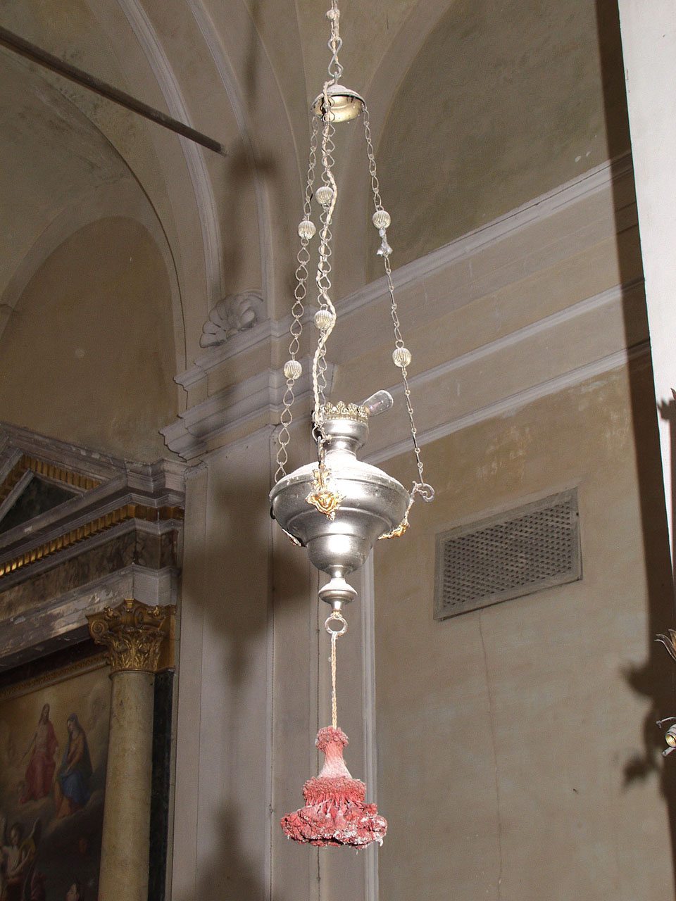 lampada pensile - bottega marchigiana (prima metà sec. XX)