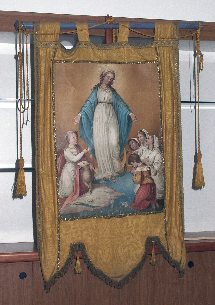 Madonna Immacolata (stendardo processionale) - manifattura marchigiana (prima metà sec. XX)