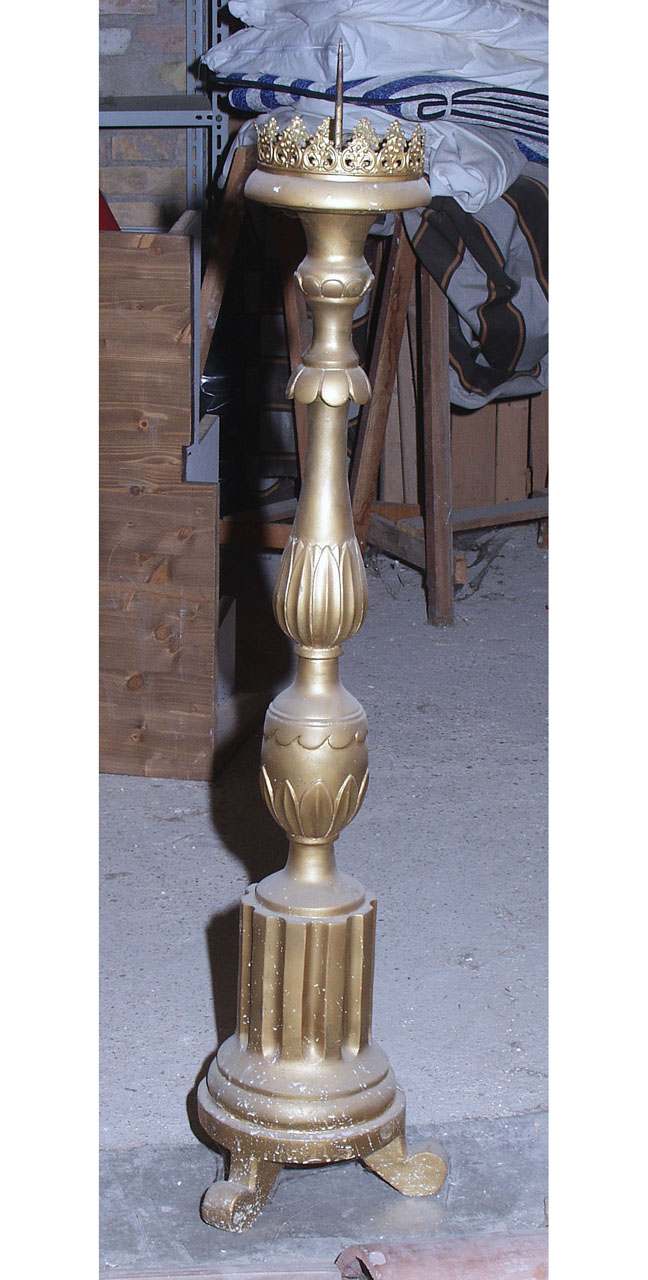 candelabro, serie - bottega marchigiana (inizio sec. XX)