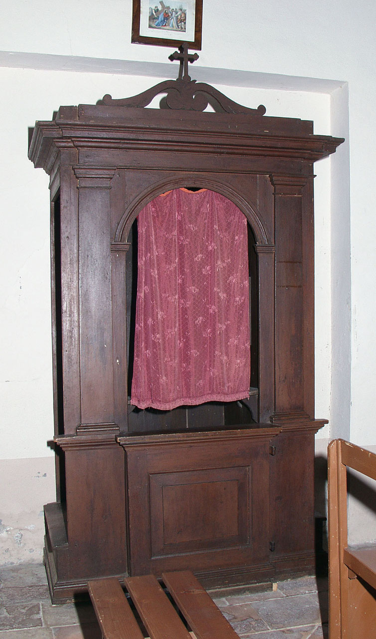confessionale, coppia - bottega marchigiana (seconda metà sec. XIX)