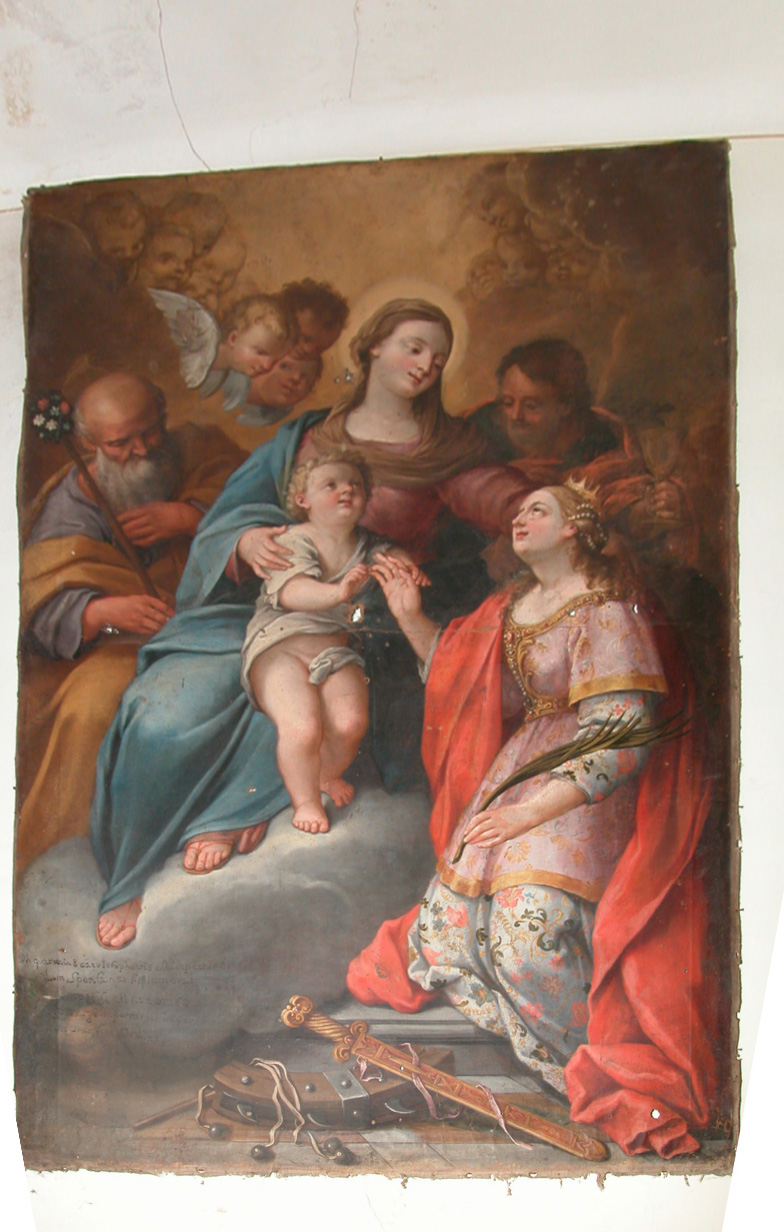 Nozze mistiche di Santa Caterina d'Alessandria (dipinto) - ambito marchigiano (sec. XVI)