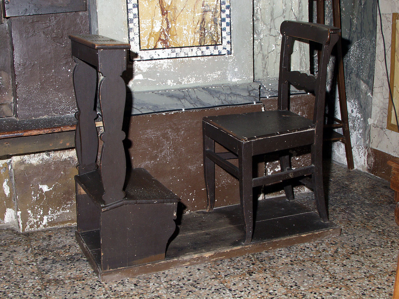 sedia-inginocchiatoio - bottega marchigiana (prima metà sec. XIX)