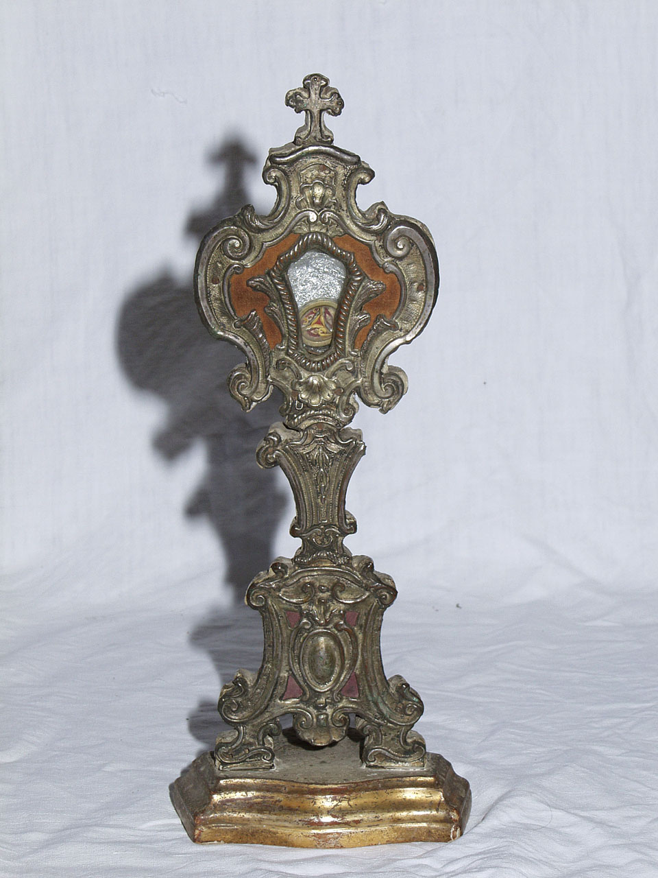 reliquiario - a ostensorio, elemento d'insieme - bottega marchigiana (sec. XIX)