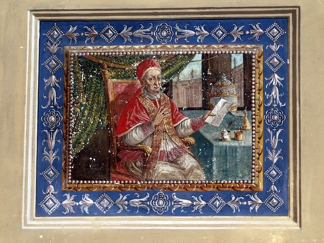 ritratto di papa (dipinto, elemento d'insieme) - ambito marchigiano (seconda metà sec. XVIII)