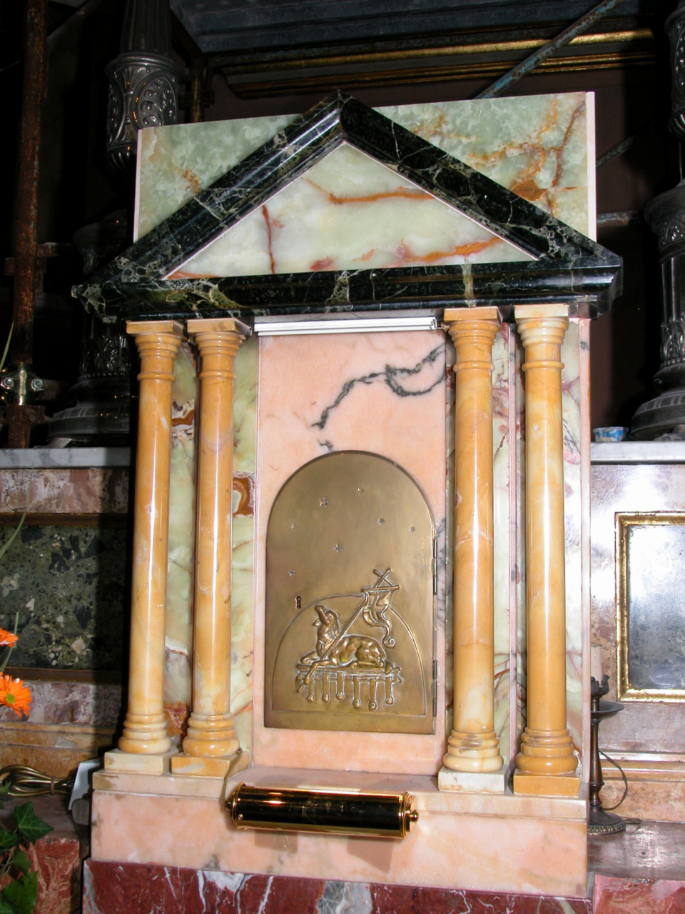 tabernacolo, elemento d'insieme - bottega marchigiana (metà sec. XX)