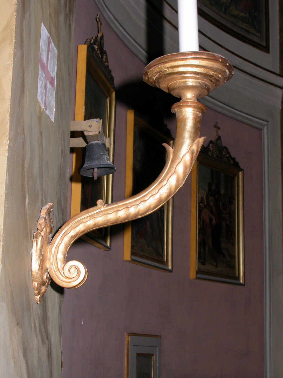 candeliere da parete, coppia - bottega marchigiana (sec. XIX)