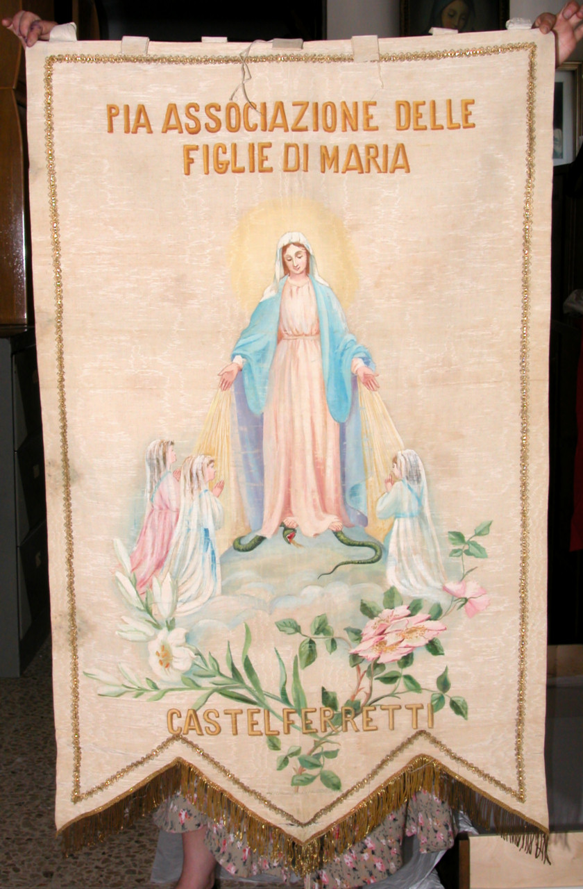 Madonna Immacolata (stendardo processionale) - manifattura marchigiana (prima metà sec. XX)