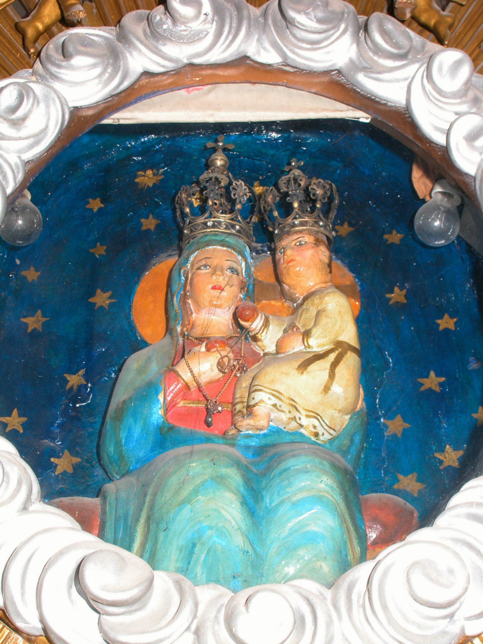 Madonna con Bambino (statuetta devozionale, elemento d'insieme) - bottega marchigiana (sec. XVIII)