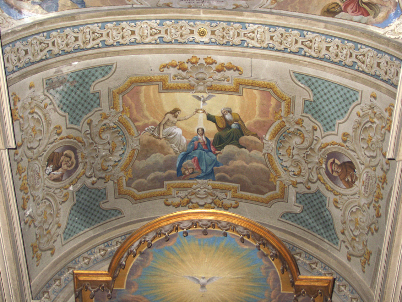 incoronazione di Maria Vergine (dipinto) di Gentili Tommaso (secondo quarto sec. XX)