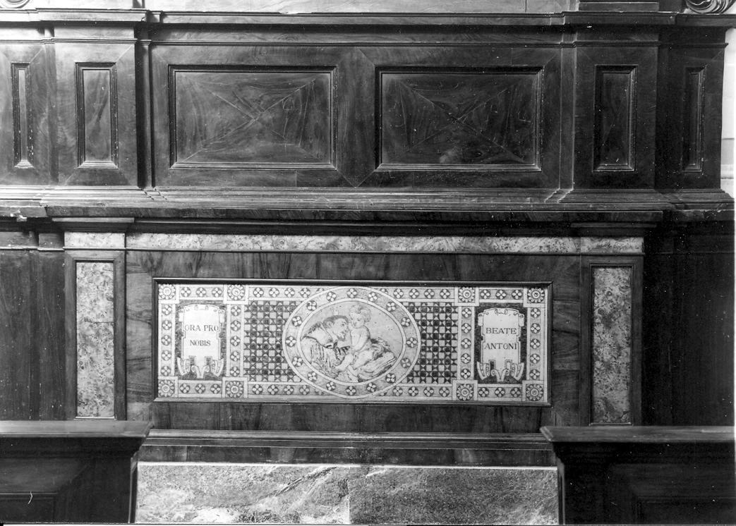 Sant'Antonio da Padova con il bambino (paliotto) - bottega marchigiana (sec. XIX)