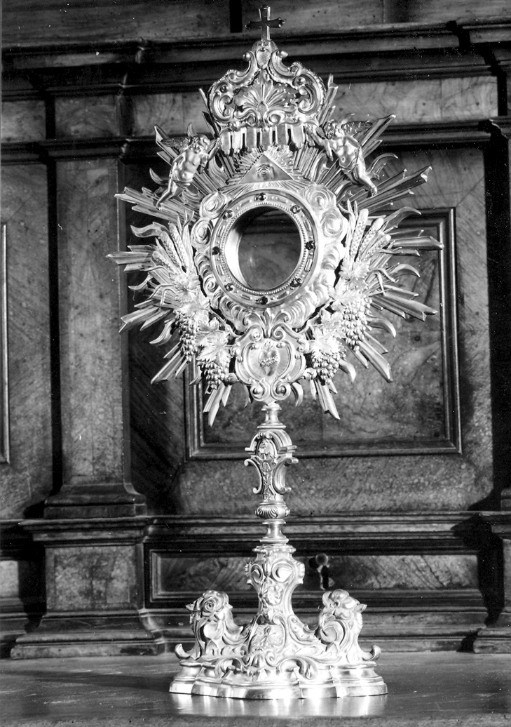 ostensorio - bottega marchigiana (fine/inizio secc. XIX/ XX)