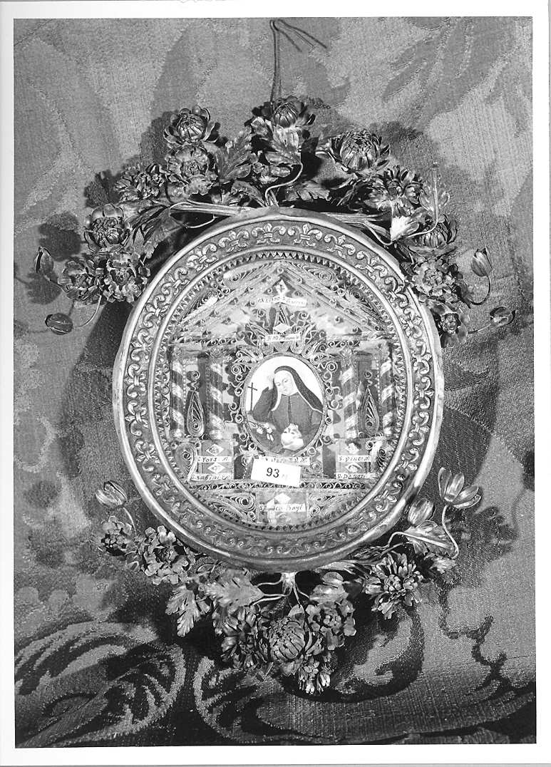 reliquiario a teca - bottega italiana (sec. XIX)