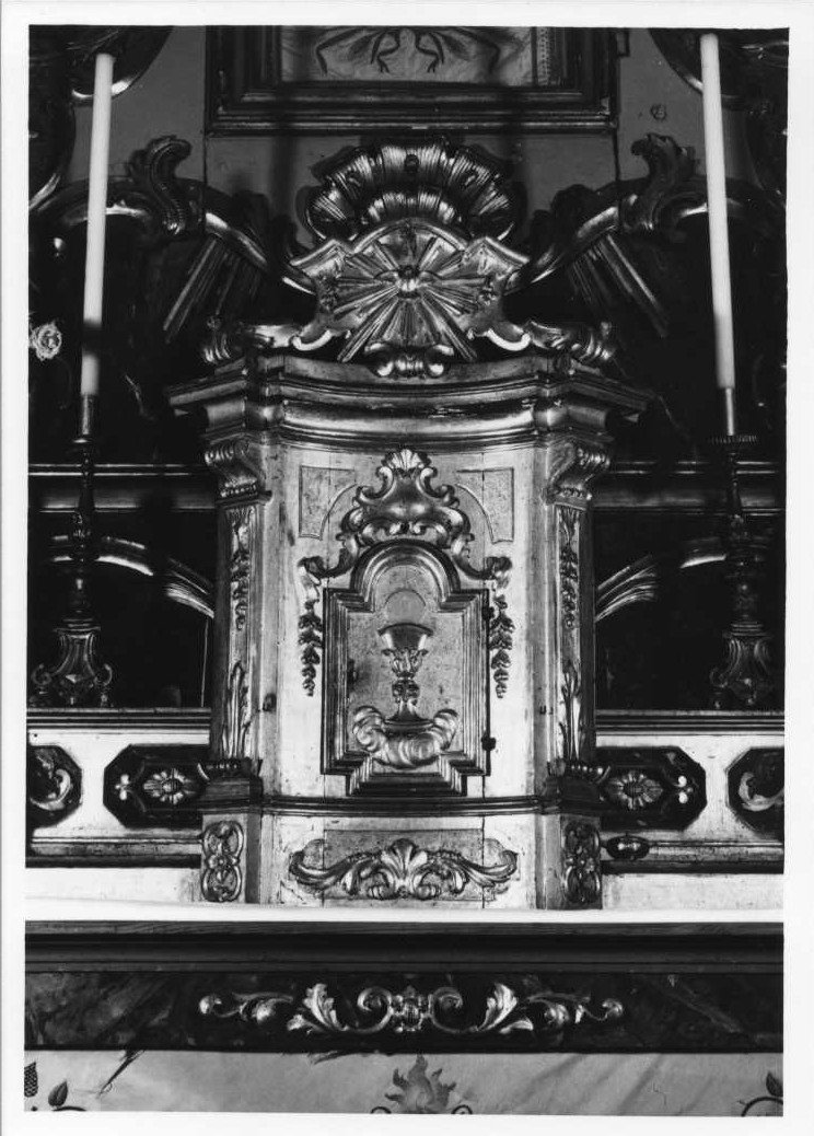 tabernacolo - a frontale architettonico - bottega marchigiana (sec. XVIII)