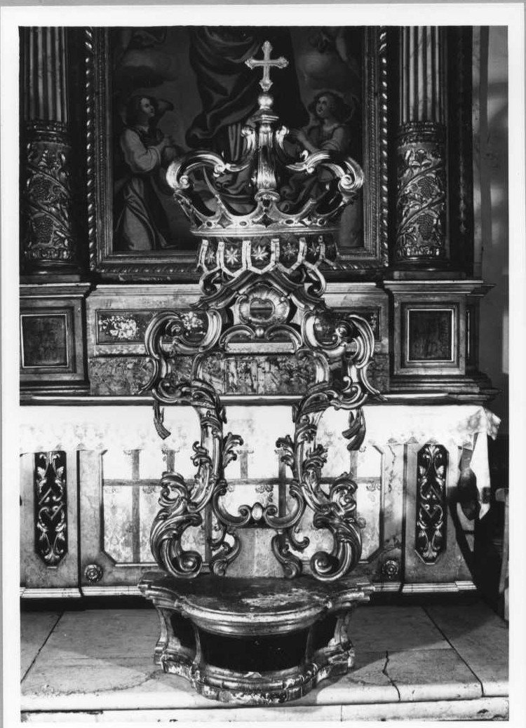 tronetto per esposizione eucaristica - bottega marchigiana (sec. XVIII)