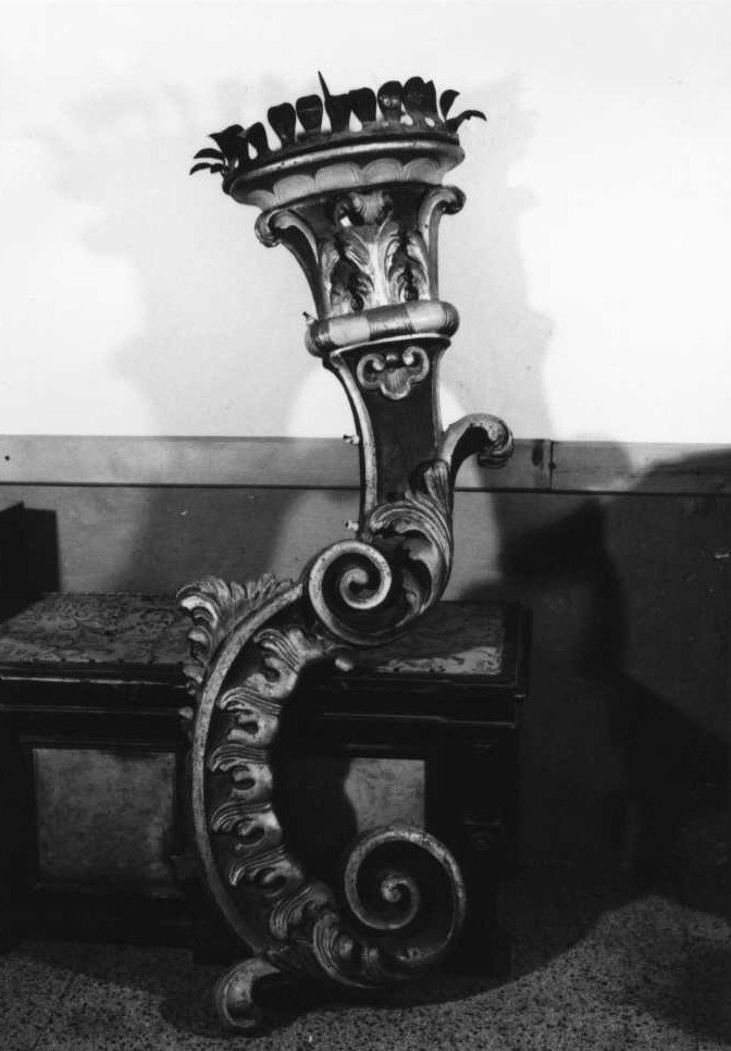 candelabro, serie - bottega marchigiana (fine sec. XVIII)