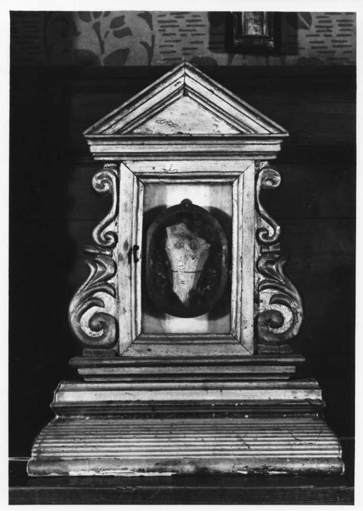 reliquiario architettonico - a tempietto, serie - bottega marchigiana (fine/inizio secc. XVIII/ XIX)