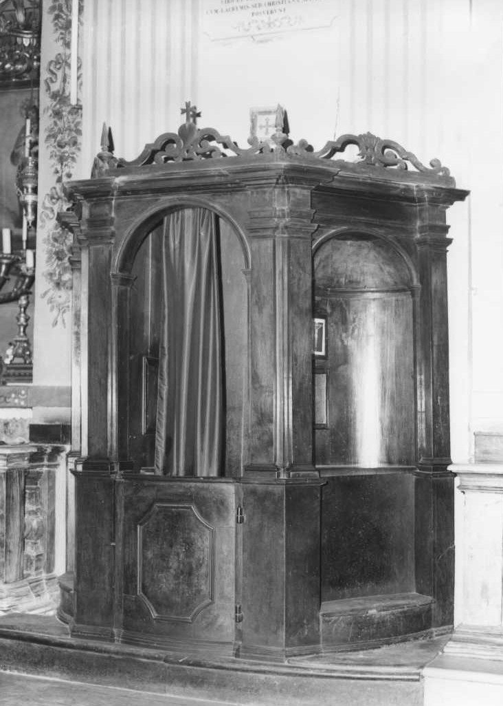 confessionale, serie - bottega marchigiana (fine/inizio secc. XVII/ XVIII)