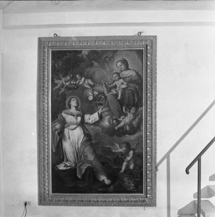 Madonna con Bambino e Santa Margherita (dipinto) di Fanelli Pier Simone (sec. XVII)