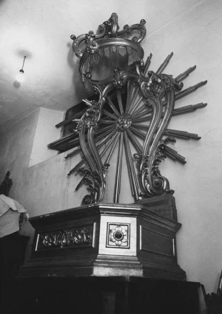 tronetto per esposizione eucaristica - bottega marchigiana (sec. XIX)