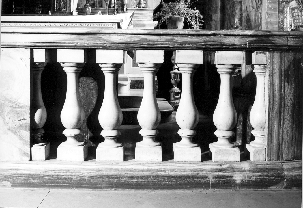 balaustrata - bottega italiana (fine/inizio secc. XVIII/ XIX)