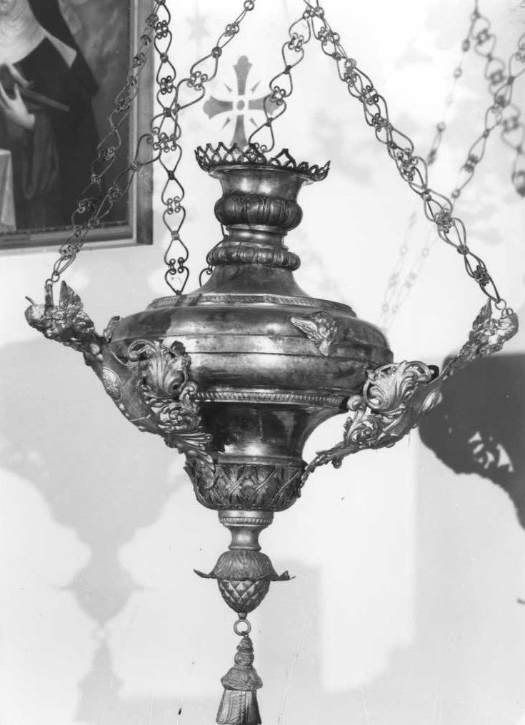 lampada pensile - bottega marchigiana (sec. XIX)