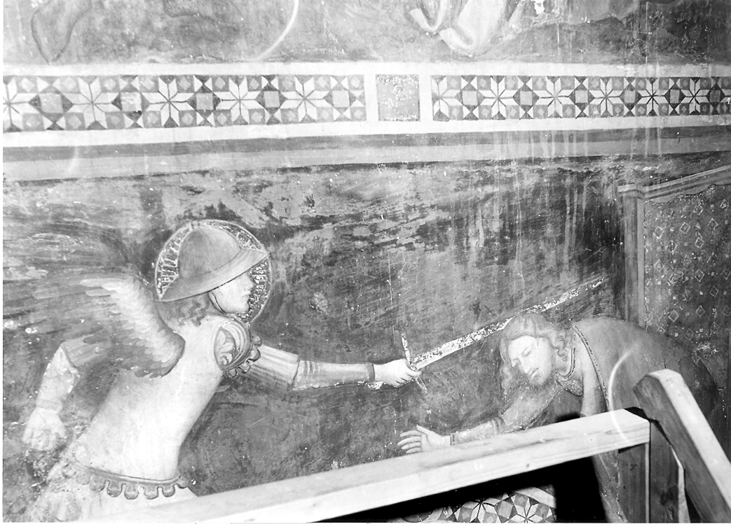 San Michele Arcangelo uccide il Vizio (dipinto) di Nuzi Allegretto (bottega) (seconda metà sec. XIV)