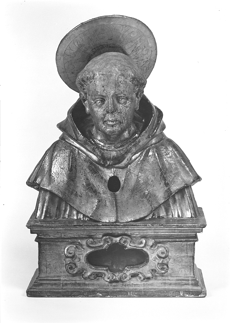 reliquiario - a busto - bottega marchigiana (prima metà sec. XVII, sec. XIX)