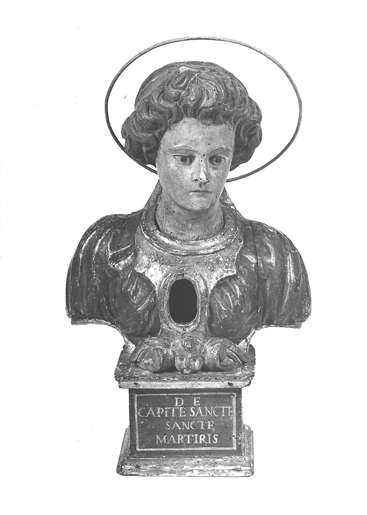 reliquiario - a busto - bottega marchigiana (prima metà sec. XVIII, sec. XIX)